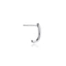 14K White Gold Diamond Classic J Hoop Earrings - 0.08 ct
