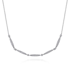 14K White Gold Diamond Classic Necklace