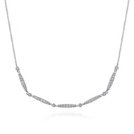 14K White Gold Diamond Classic Necklace