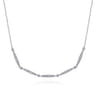 14K White Gold Diamond Classic Necklace - 0.4 ct
