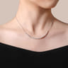 14K White Gold Diamond Classic Necklace - 0.4 ct
