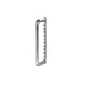 14K White Gold Diamond Classic Paperclip Hoop Earrings - 0.75 ct