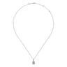 14K White Gold Diamond Classic Teardrop Pendant Necklace - 0.5 ct
