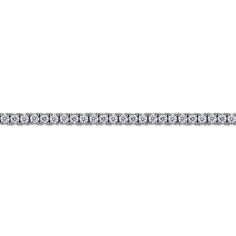14K White Gold Diamond Classic Tennis Bracelet - 2.05 ct - Shot 2