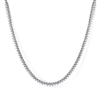 14K White Gold Diamond Classic Tennis Necklace