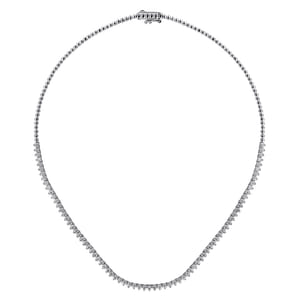 14K White Gold Diamond Classic Tennis Necklace