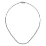 14K White Gold Diamond Classic Tennis Necklace - 4.05 ct