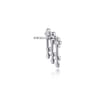 14K White Gold Diamond Clover and Pear Stud Drop Earrings - 0.6 ct