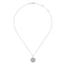 14K White Gold Diamond Cluster Pendant Necklace - 0.4 ct