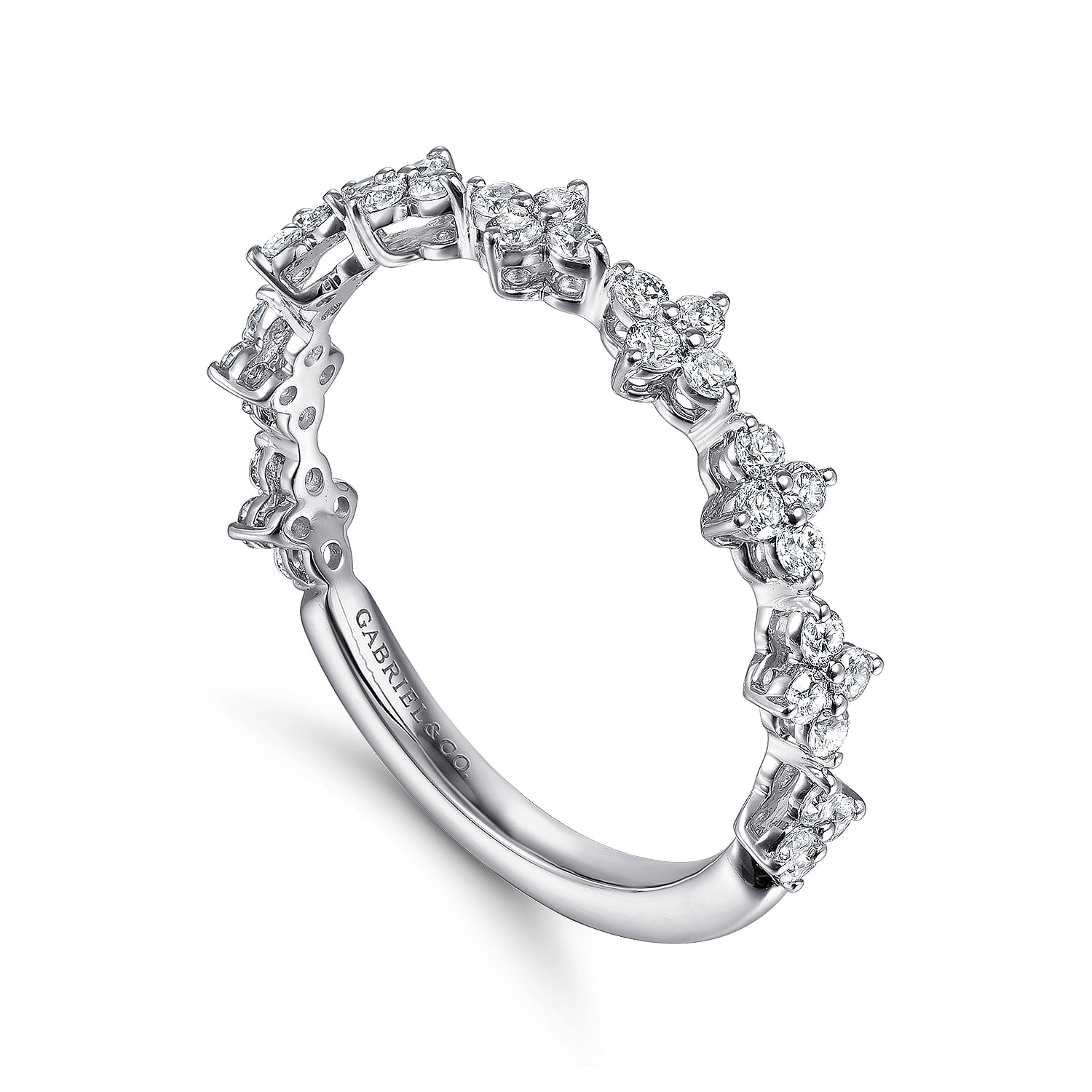 14K-White-Gold-Diamond-Cluster-Station-Stackable-Ring3
