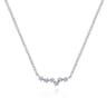14K White Gold Diamond Constellation Bar Necklace - 0.09 ct