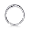 14K White Gold Diamond Criss Cross Ring - 0.3 ct