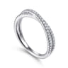 14K White Gold Diamond Criss Cross Ring - 0.3 ct