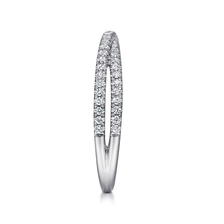 14K White Gold Diamond Criss Cross Ring - 0.3 ct - Shot 4