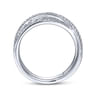 14K White Gold Diamond Criss Cross Ring - 0.5 ct