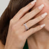 14K White Gold Diamond Criss Cross Ring - 0.5 ct