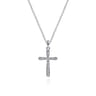 14K White Gold Diamond Cross Pendant Necklace - 0.07 ct