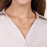 14K White Gold Diamond Cross Pendant Necklace - 0.6 ct