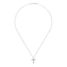 14K White Gold Diamond Cross Pendant Necklace - 0.25 ct