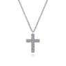 14K White Gold Diamond Cross Pendant Necklace - 0.17 ct