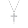 14K White Gold Diamond Cross Pendant Necklace - 0.24 ct