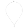 14K White Gold Diamond Cross Pendant Necklace - 0.25 ct