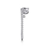 14K White Gold Diamond Crown Bujukan Ring - 0.08 ct