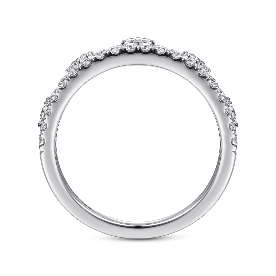 womens white gold dress rings Thin Ring in White Gold with Diamond