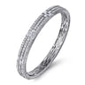 14K White Gold Diamond Cuff Bangle Bracelet - 2.5 ct