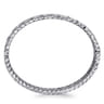 14K White Gold Diamond Cuff Bangle - 3.35 ct