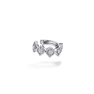 14K White Gold Diamond Cuff Earring