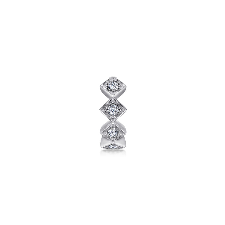 14K White Gold Diamond Cuff Earring - 0.15 ct - Shot 2