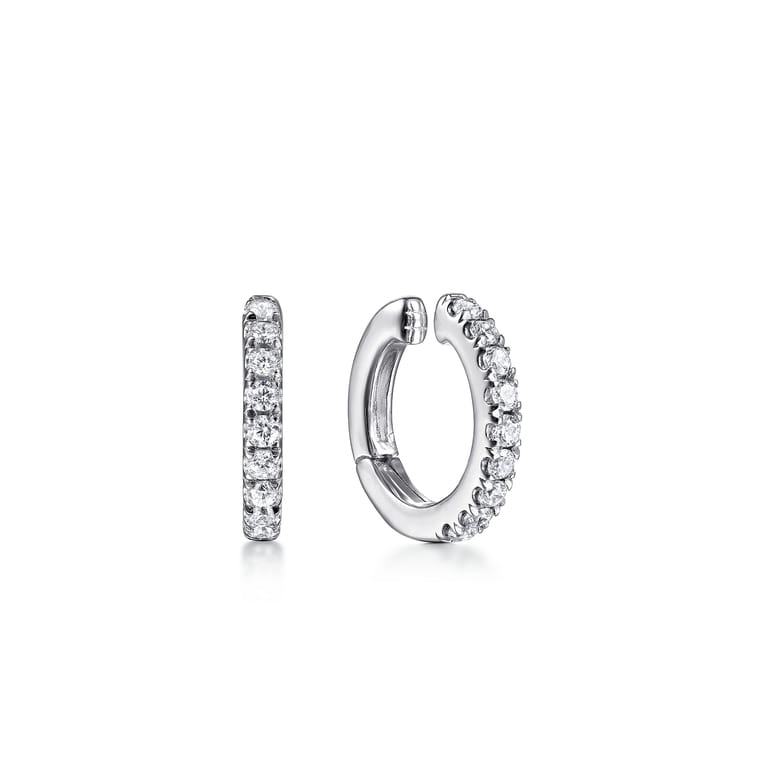 14K White Gold Diamond Cuff Earring - 0.2 ct - Shot 2
