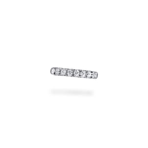 14K White Gold Diamond Cuff Earring