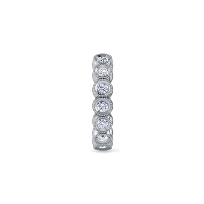 14K White Gold Diamond Cuff Earring