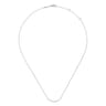14K White Gold Diamond Curved Bar Necklace - 0.25 ct