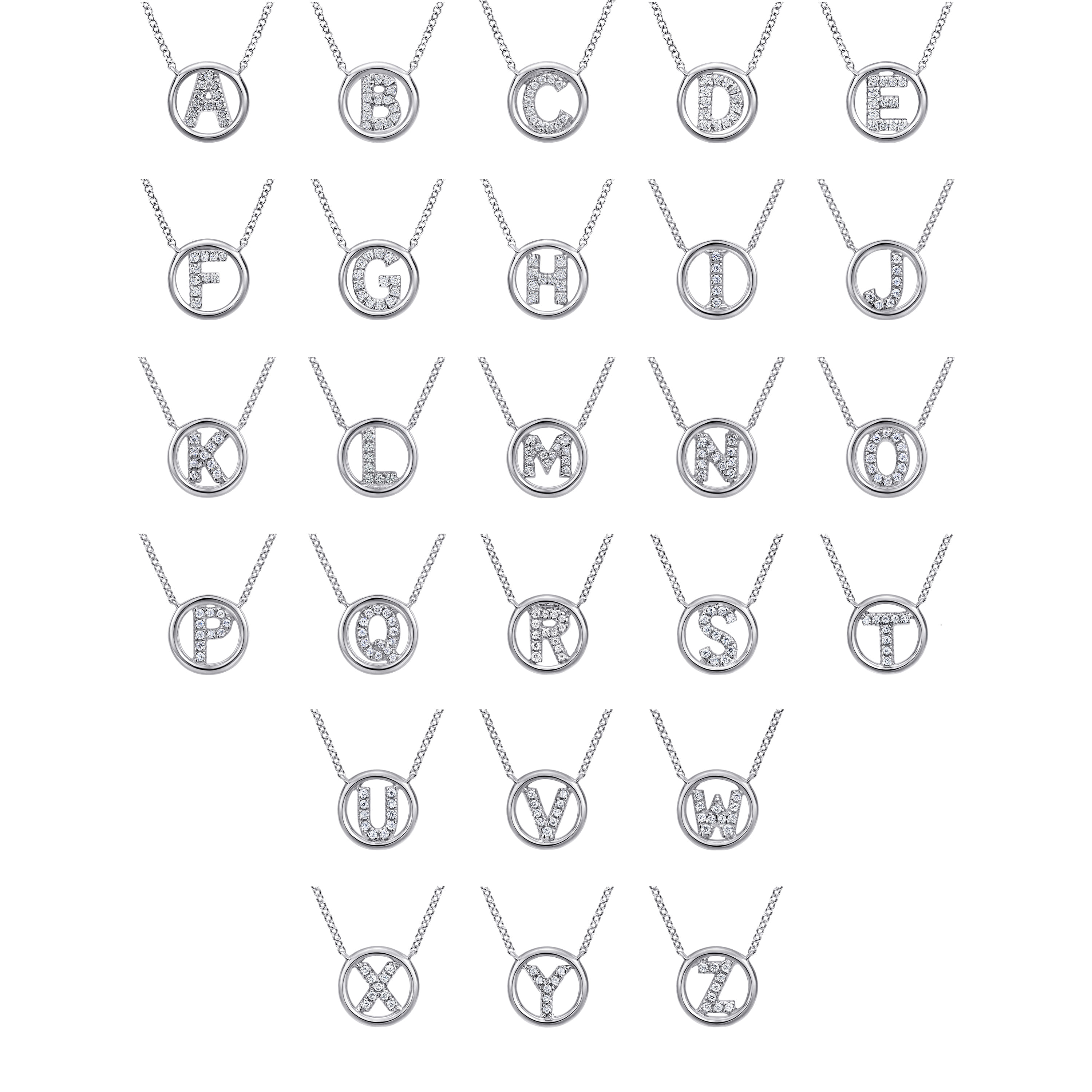 14K White Gold Diamond D Initial Pendant Necklace - 0.06 ct - Shot 3