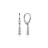 14K White Gold Diamond Drop Earrings - 0.12 ct