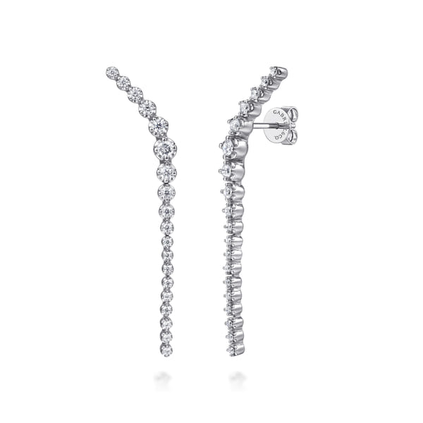White Gold Diamond Drop Earrings