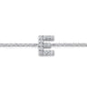 14K White Gold Diamond E Initial Chain Bracelet - 0.08 ct