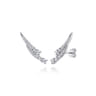 14K White Gold Diamond Ear Climber Earrings - 0.5 ct