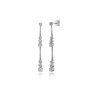 14K White Gold Diamond Earrings