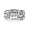 14K White Gold Diamond Easy Stackable Ring - 0.55 ct