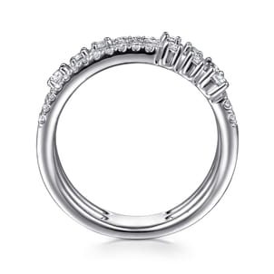 14K White Gold Diamond Easy Stackable Ring