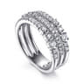 14K White Gold Diamond Easy Stackable Ring - 0.55 ct