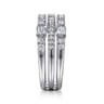 14K White Gold Diamond Easy Stackable Ring - 0.55 ct