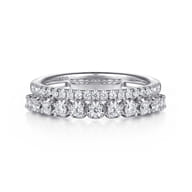 14K White Gold Diamond Easy Stackable Ring
