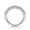 14K White Gold Diamond Easy Stackable Ring - 0.4 ct