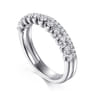 14K White Gold Diamond Easy Stackable Ring - 0.4 ct