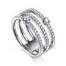 14K White Gold Diamond Easy Stackable Ring - 0.5 ct